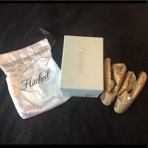 Yosi Samra Hitched Bridal Serena Flats Champagne